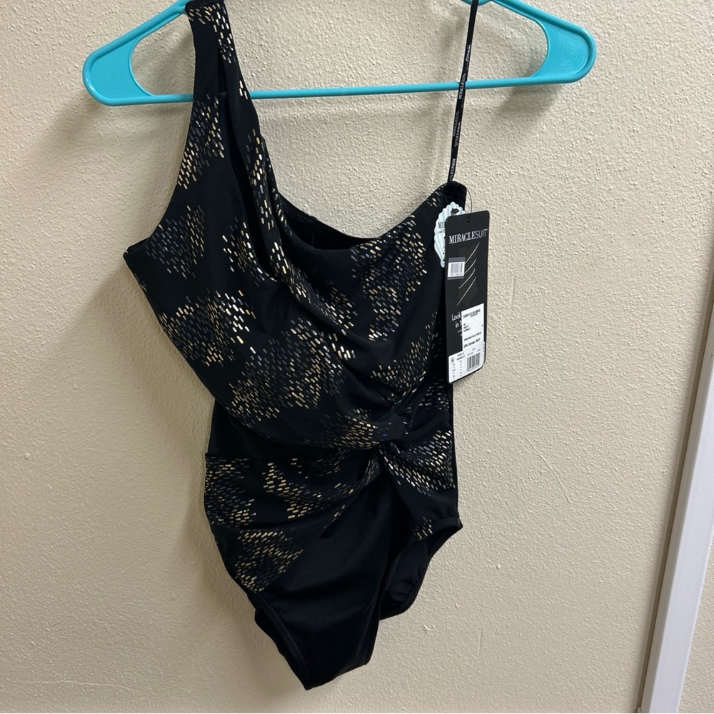 Miraclesuit Black and Gold Swimsuit